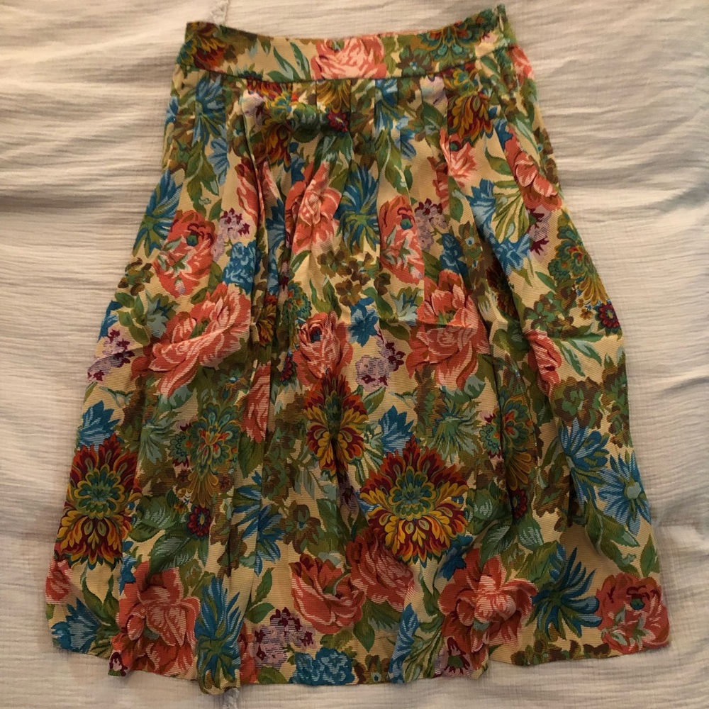 Anthropologie silk skirt